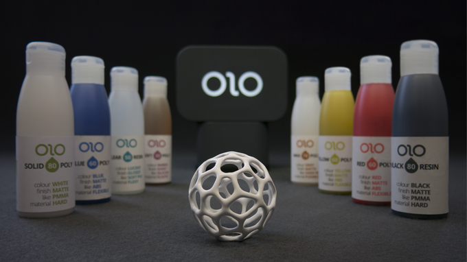 olo smartphone 3D printer with resins