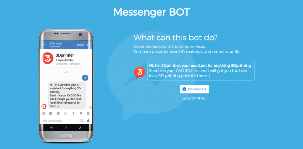 3D printing Chat Bots for Messenger