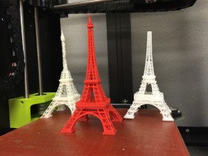 A 3d printed model of the Eifel Tower