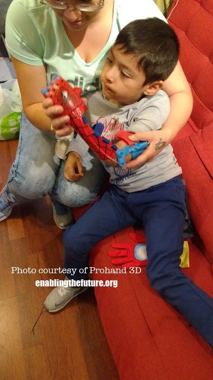 eNABLE delivered a 3D printed hand to a child in Chile
