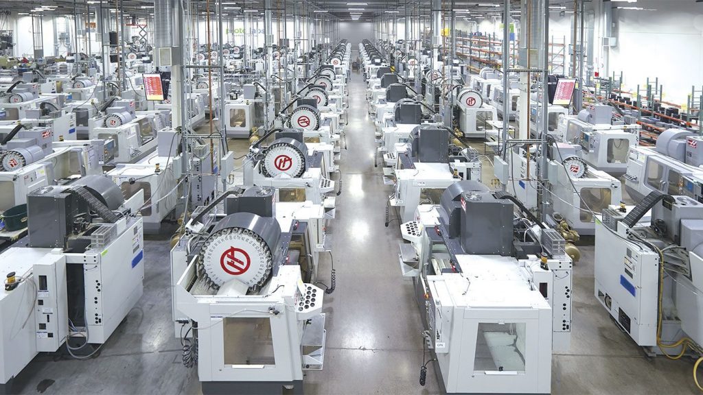 Inside a Prtotlabs manufacturing facility. Photo via Protolabs