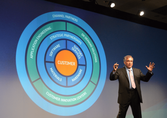 VJ says the customer is at the center of strategy (photo by Michael Petch)