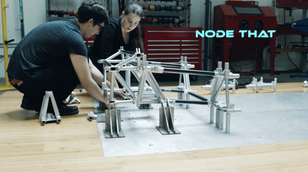 The Node - rod set up of the Divergent Manufacturing Platform. Image via Divergent 3D