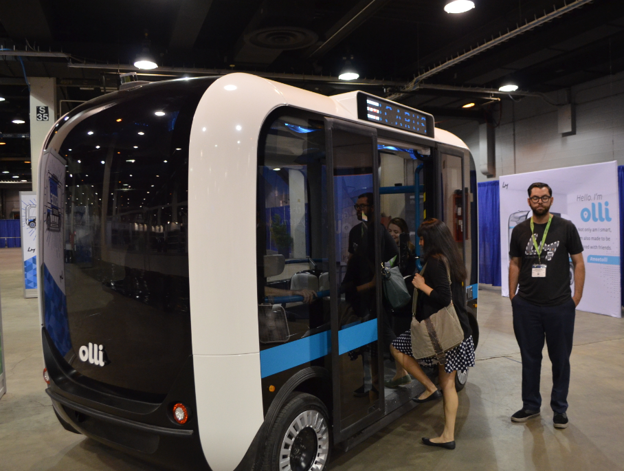 The Local Motors Self-driving Olli bus. Photo by Michael Petch