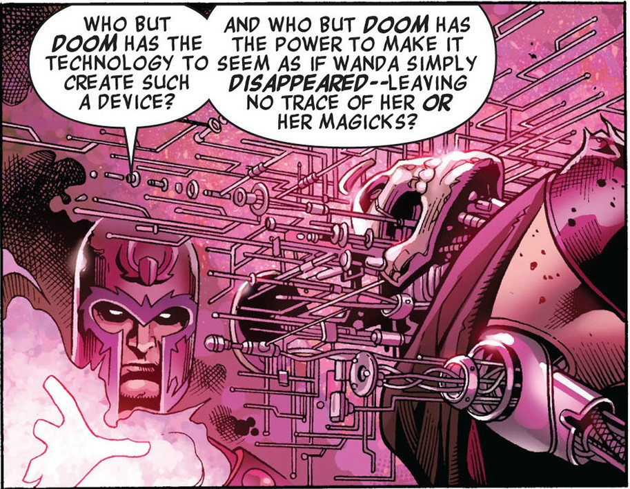Magneto taking apart an android using his magnetic power. Image from: Marvel comics.