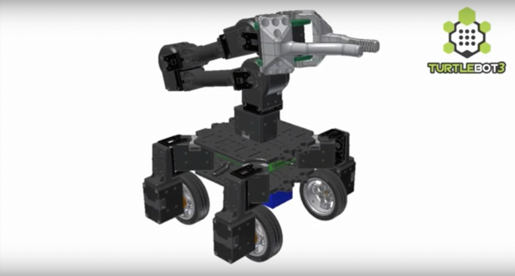 TurtleBot 3 with 3D printed arm via; ROBOTISCHANNEL Youtube