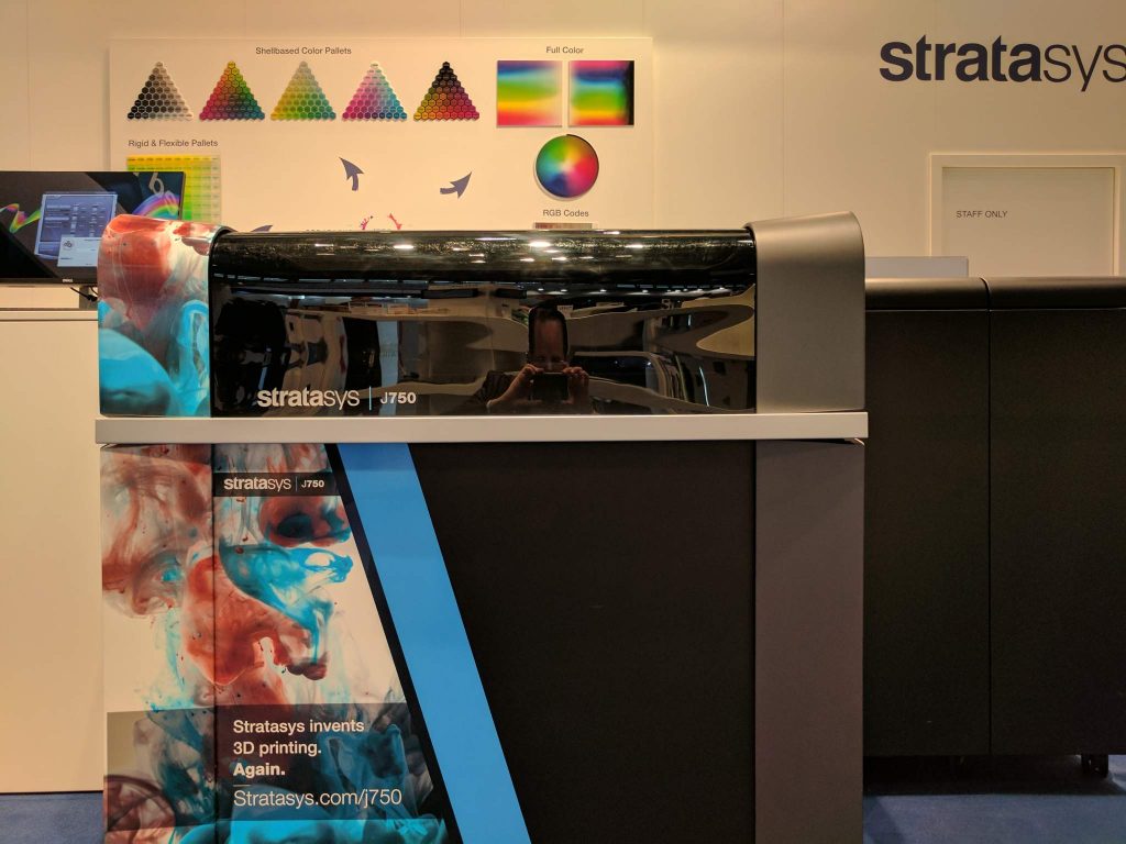 The Stratasys J750 3D printer as seen at Formnext 2016. Photo by Michael Petch for 3DPI