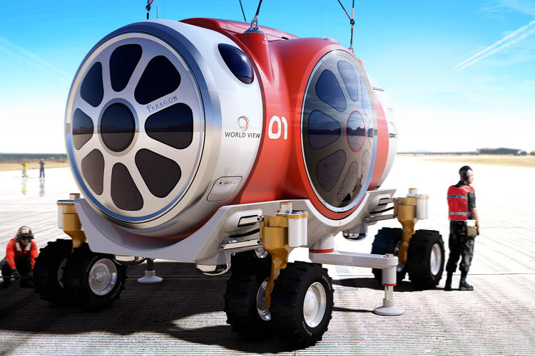 A render of the World View capsule. Image via: fastcompany