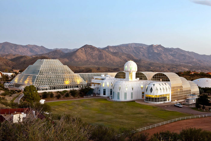 Founders of World View Enterprises were original crew members of the Biosphere 2 biome facility (pictured above) Photograph by John de Dios, via: Wikimedia Commons 