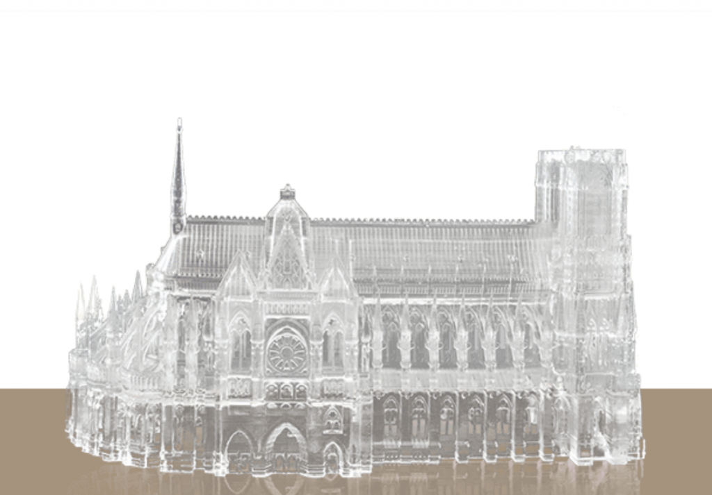 A detailed model of Notre Dame cathedral in Paris, 3D printed on an XYZ Printing SLA printer. Image via: XYZ Printing