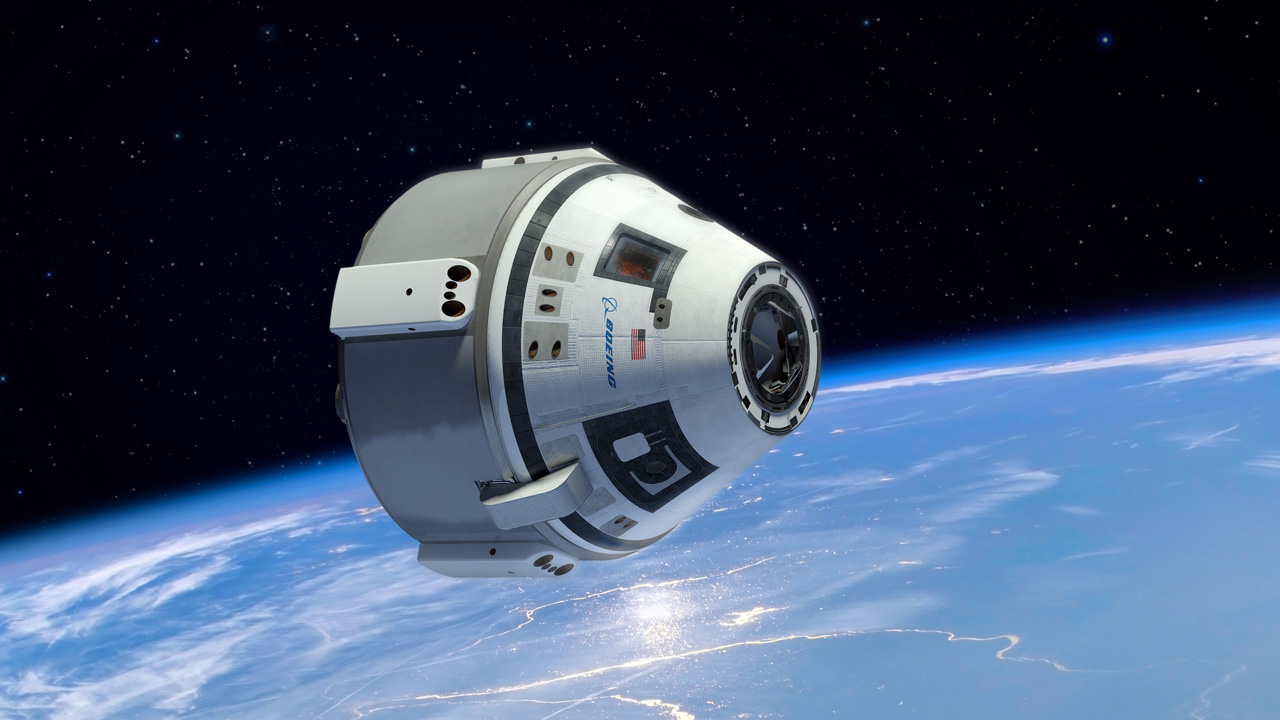 The Boeing Crew Space Transportation (CST) system, part of the Starliner spacecraft with 3D printed parts from Oxford Performance Materials. by Concept image via: Boeing.