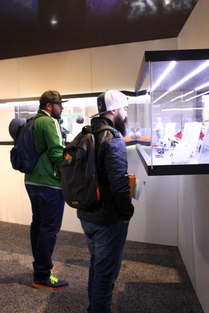 Visitors to the DWS booth at CES admire the 3D prints.