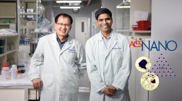 Professor Youngkyo Seo and Dr. Jitendra N. Tiwari at their UNIST lab. Image via UNIST.