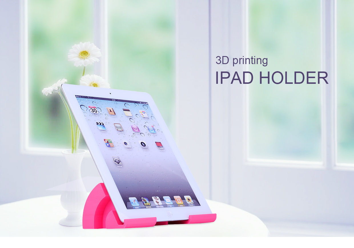The 3D printed iPad holder. Image via Winbo. 