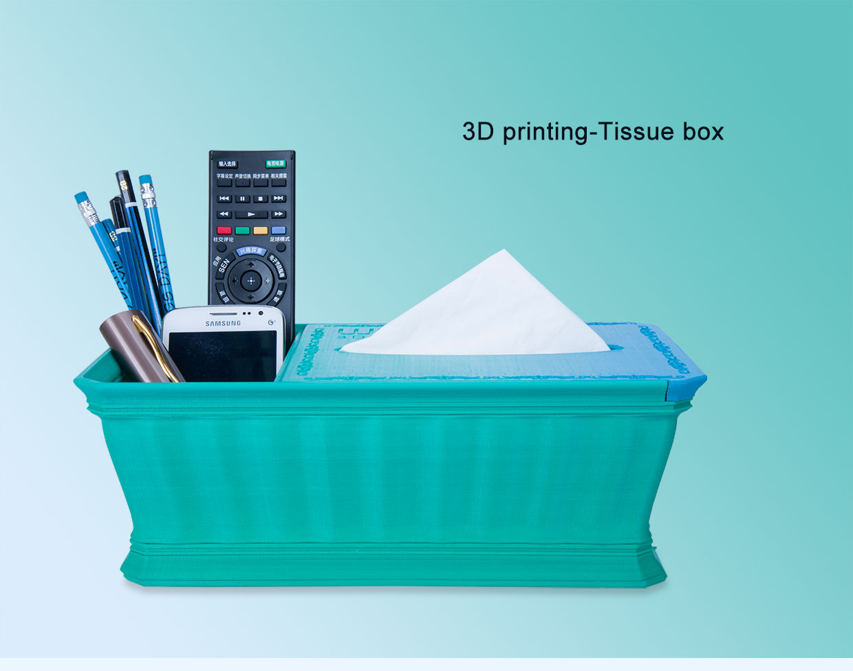 The 3D printed tissue box. Image via Winbo. 