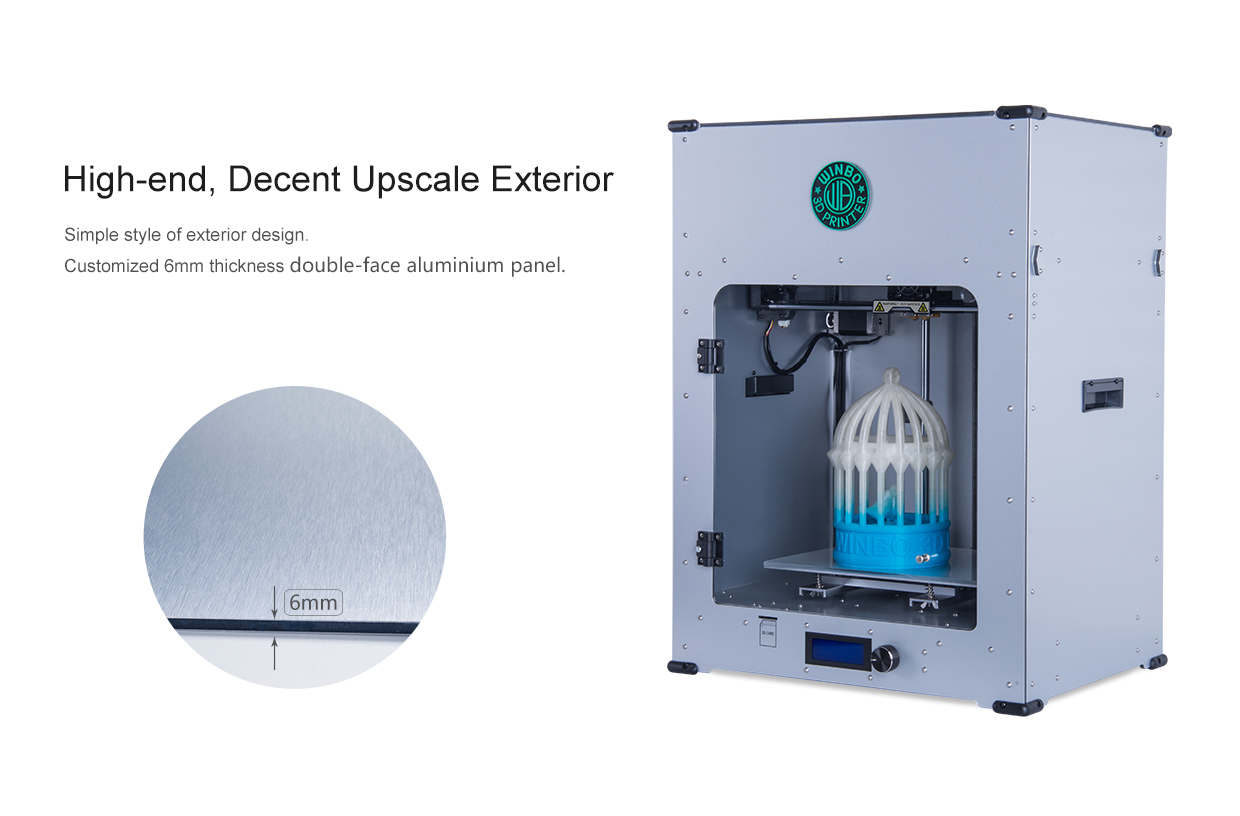 The exterior of the Cooper 3D printer (L). Image via Winbo. 