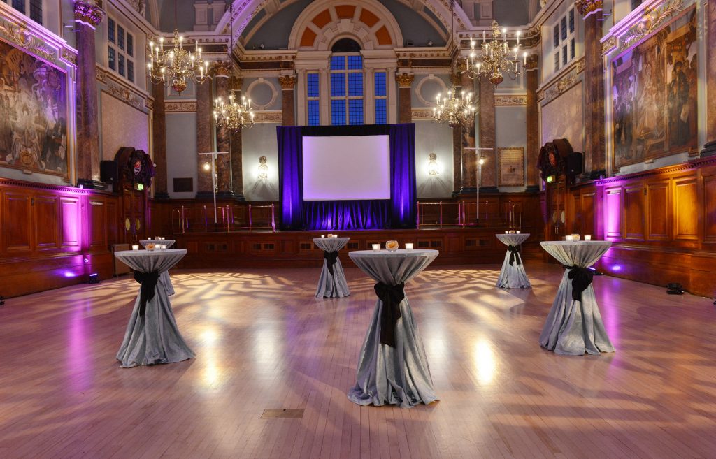 The 3D Printing Industry Awards venue at Chelsea Old Town Hall, London UK.