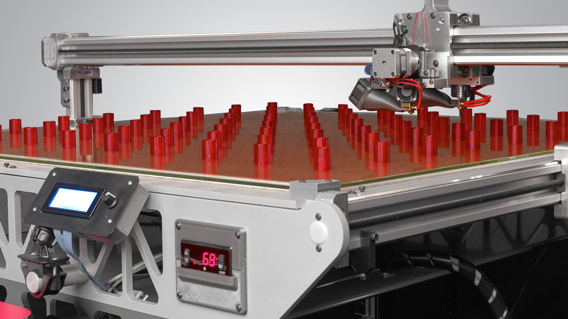 Large scale batch production of cylinders on the 3D Platform Workbench Photo via: 3DPlatform.com