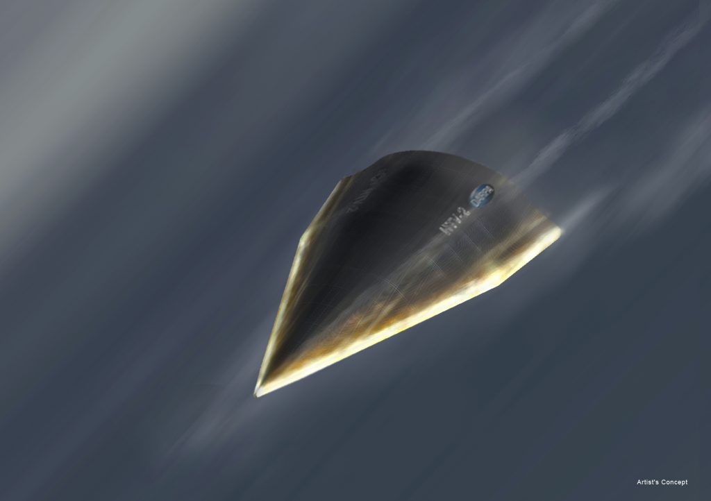Artists impression of the Hypersonic Technology Vehicle 2 Image via DARPA