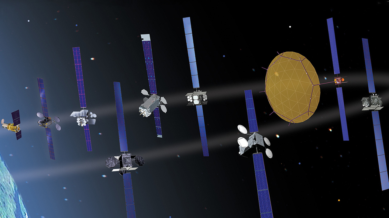 Boeing's satellite family. Image via Boeing.