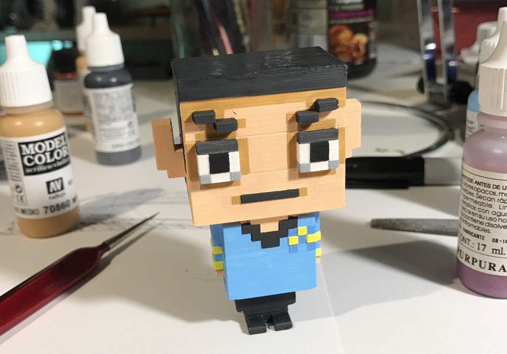 A 3D printed pixelated Spock designed in Voxelise. Photo via Digimania