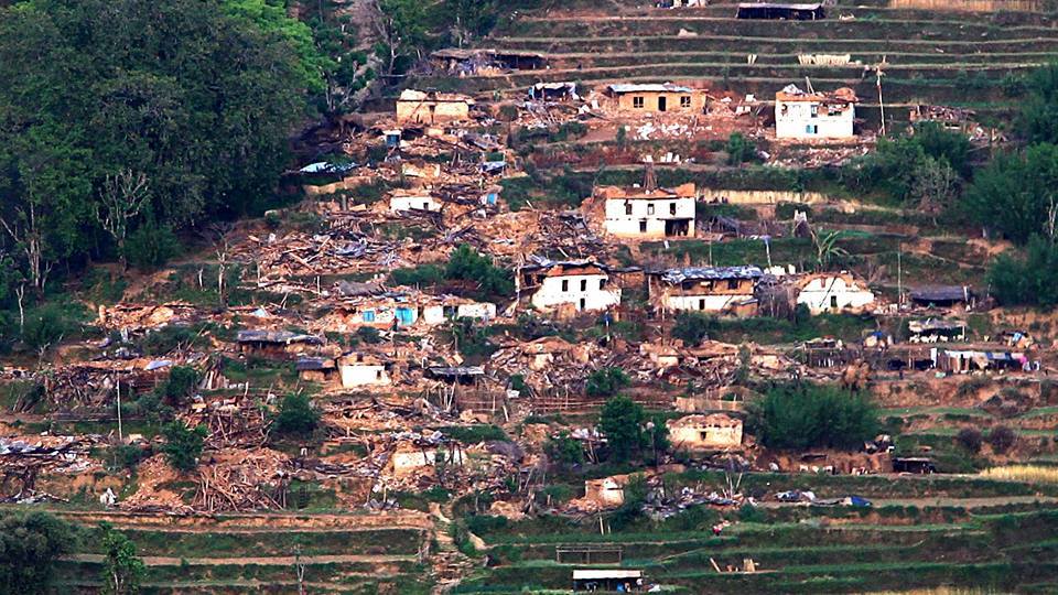 One of the Sindhupalchowk villages that was destroyed in the earthquake. Photo via Nepaleq.org