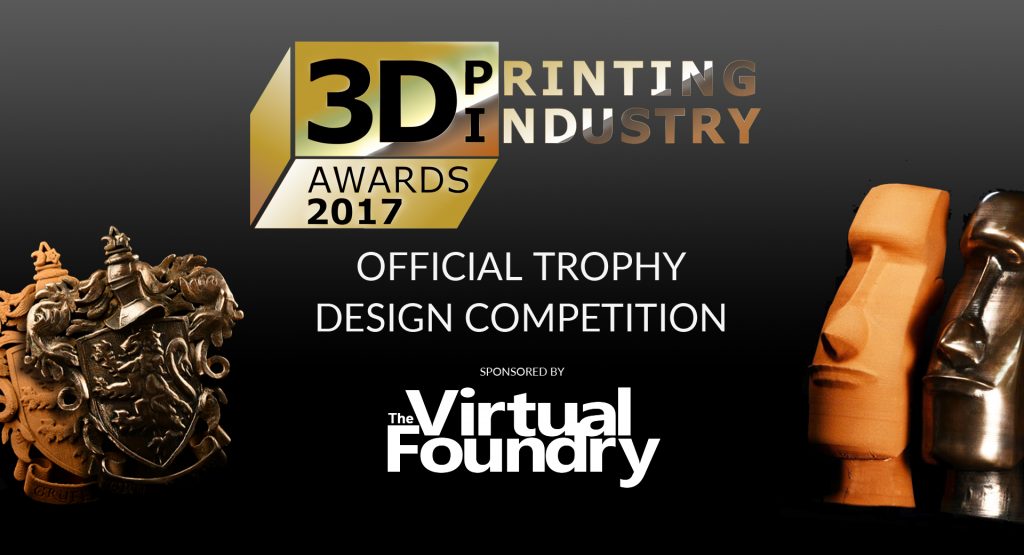 The 3D Printing Industry Awards trophy will be 3D printed in metal, using the winning design from this competition.