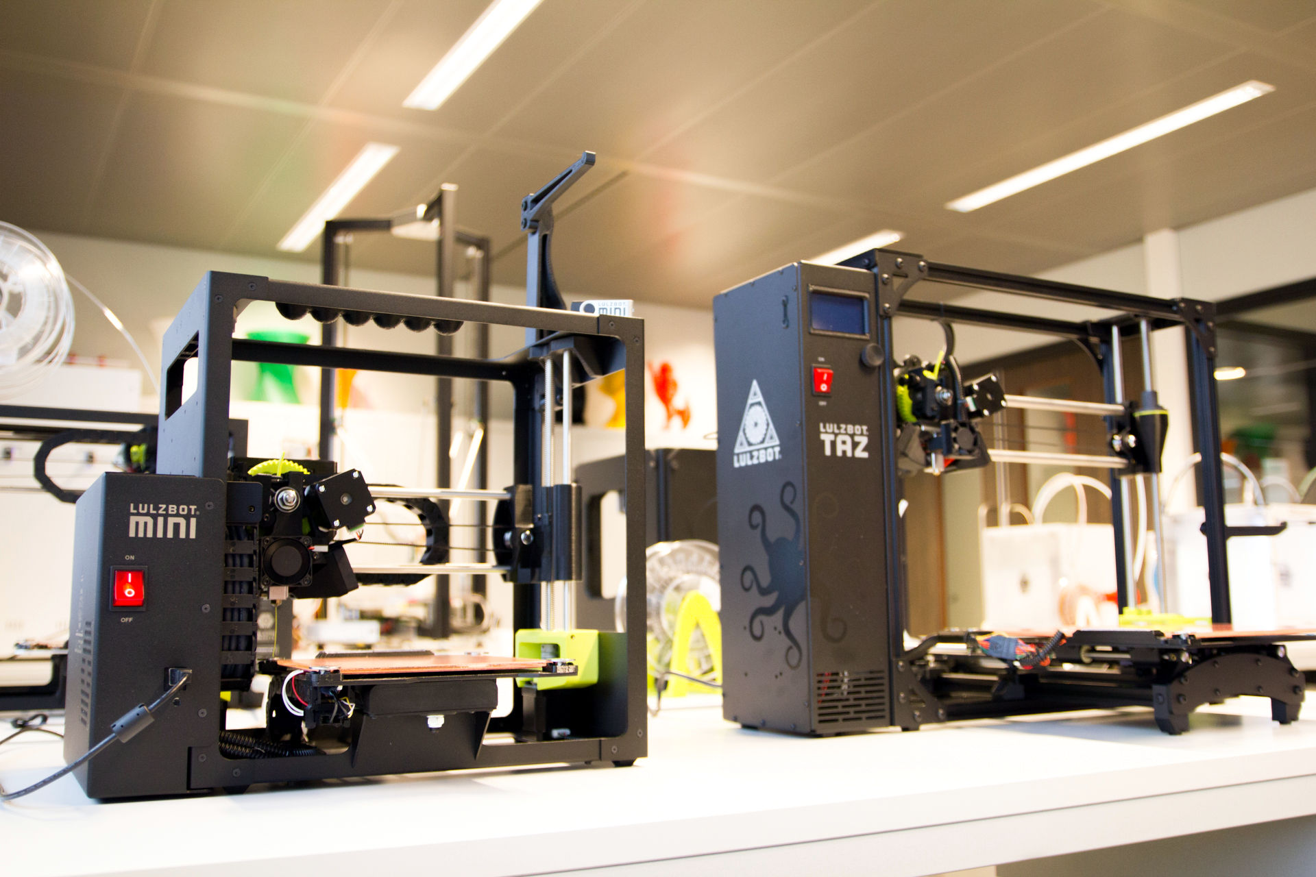 The Lulzbot 3D printers. Image via Aleph Objects. 