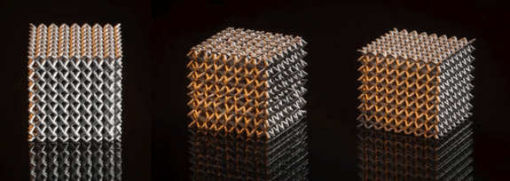 Example 3D printed titanium lattices. Photo via: Metalysis/TWI. 