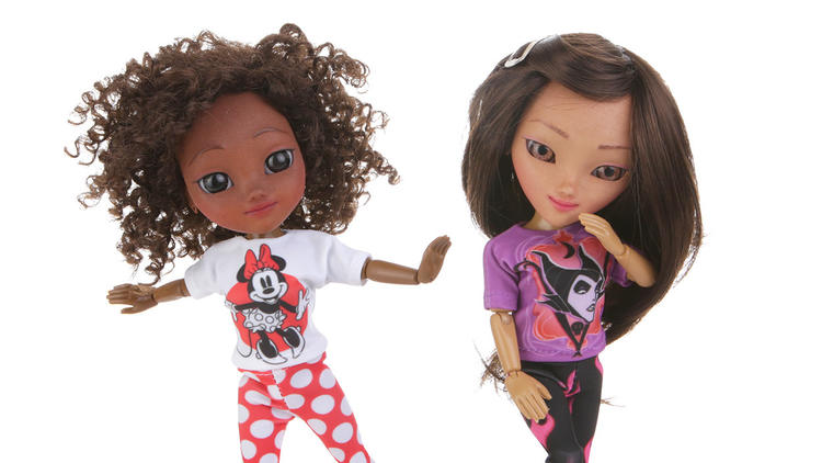 Makies dolls in Disney apparel. Photo via MakieLab