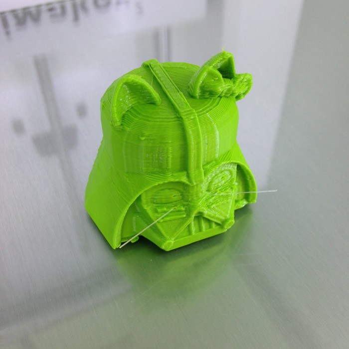 The first Hello Kitty Darth Vader 3D print. Photo by Matthew Partridge 