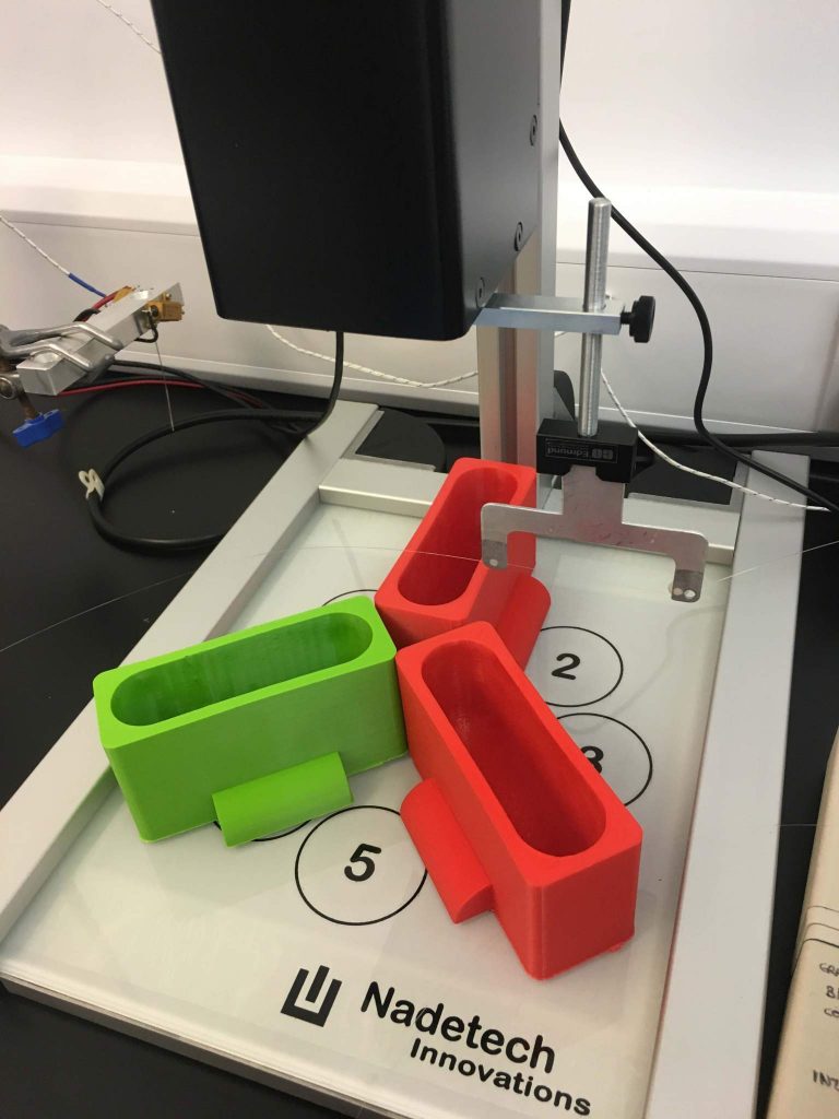3D printed stands at Cranfield. Photo by Matthew Partridge