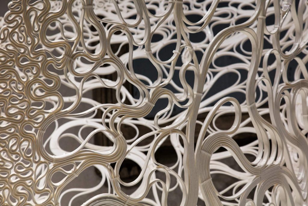 Detail of Thallus by Zaha Hadid Architects. Exhibited at the Pinacoteca di Brera gallery in Milan. Photo by Luke Hayes