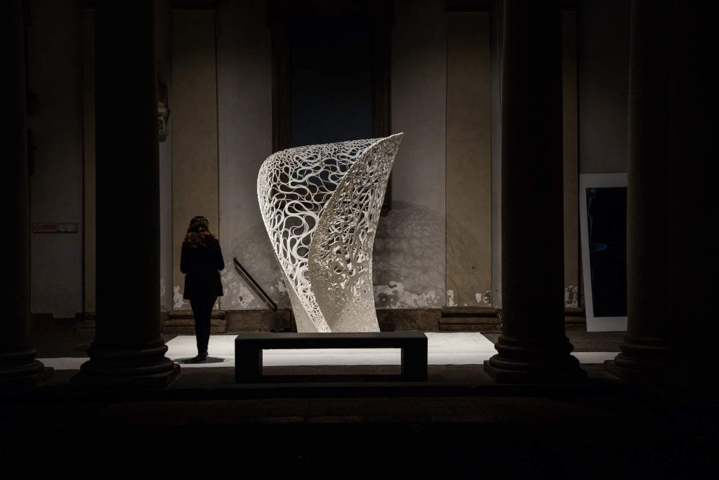 "Thallus" by Zaha Hadid Architects. Exhibited at the Pinacoteca di Brera gallery in Milan. Photo by Luke Hayes
