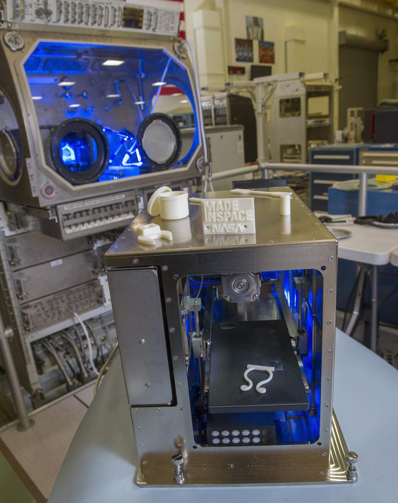 The Made in Space 3D printer before it was launched into Space. Photo by Emmett Given/NASA