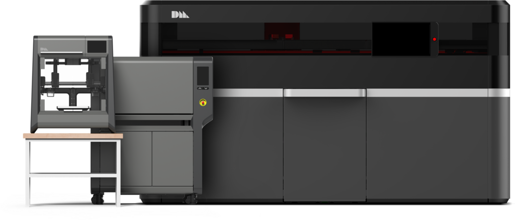 The DM Studio™ machine (left) and DM Production™ (right). Image via Desktop Metal