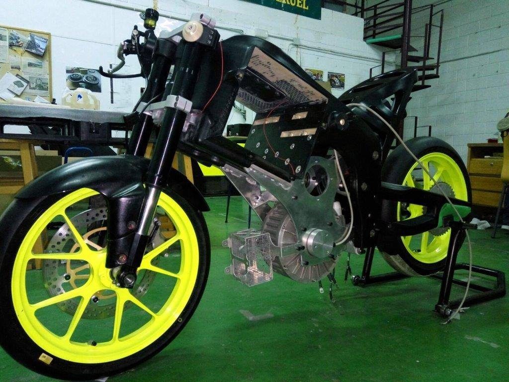 Aitiip's 3D printed motorcycle. Photo via aitiip.centrotecnologico on Facebook