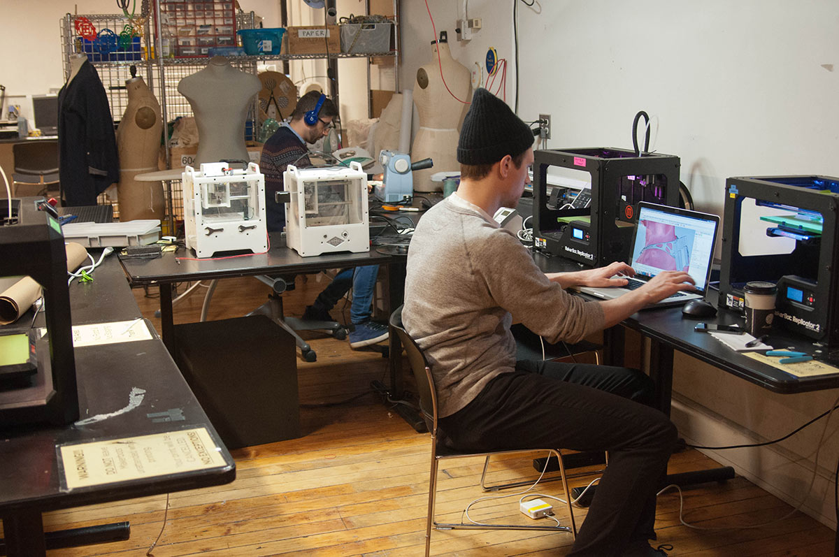 The Othermill machines in a maker environment at New York University's ITP workshop. Photo via ITP.