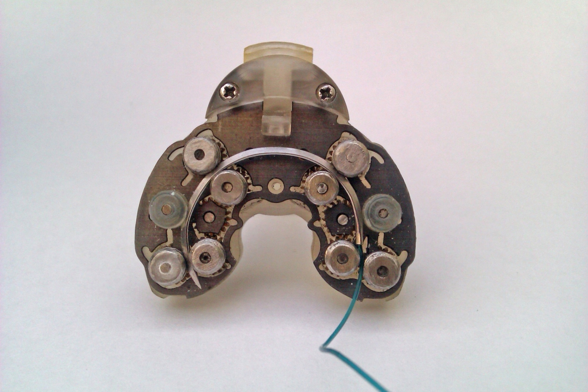 Automated suturing device from Sutrue, with 3D printed internal gears by Concept Laser. Photo via Concept Laser