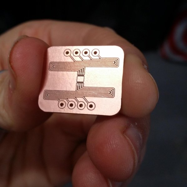 An example of an Othermill Pro machined PCB board. Photo via Other Machine. 