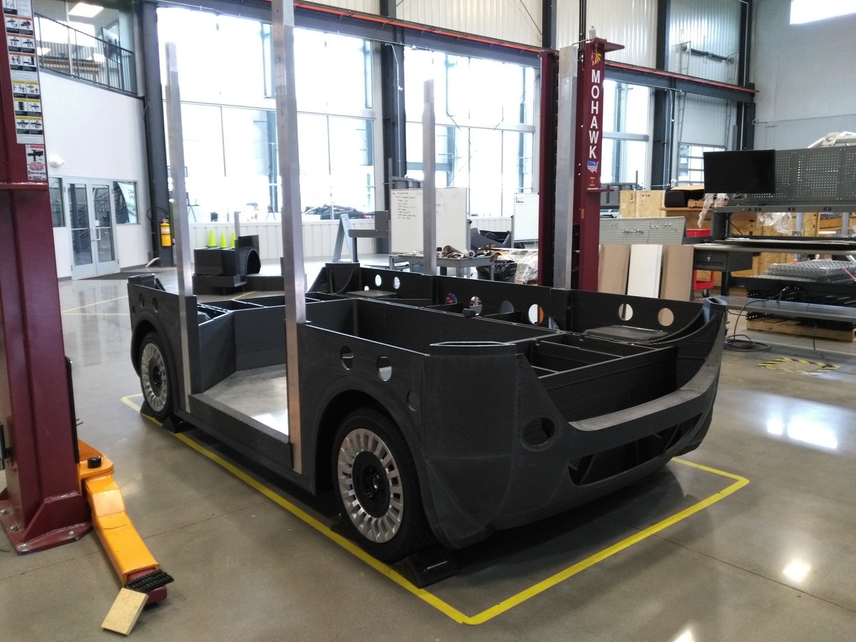 The bottom half of the 3D printed Olli in Knoxville. Photo via Local Motors. 