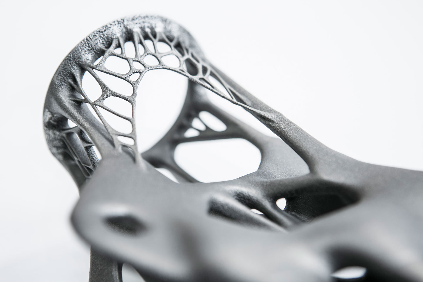 Example of 3D printed metal designed using generative design technology. Image via Autodesk. 
