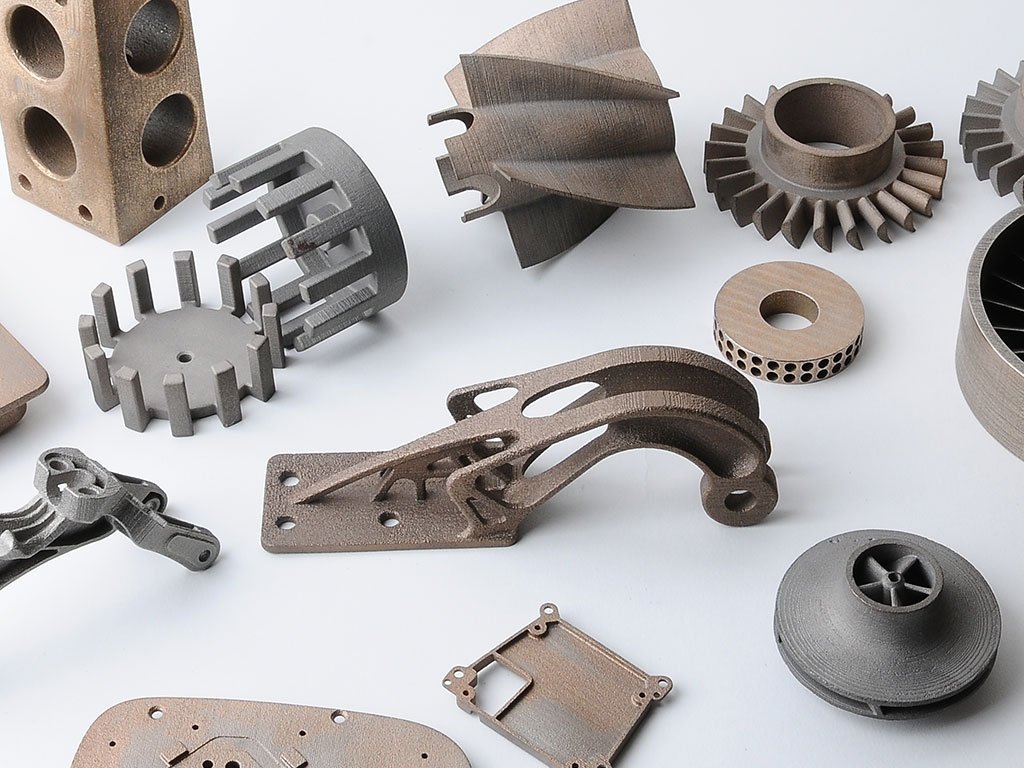 3D printed components show the capabilities of the manufacturing platform. Image via Xometry. 