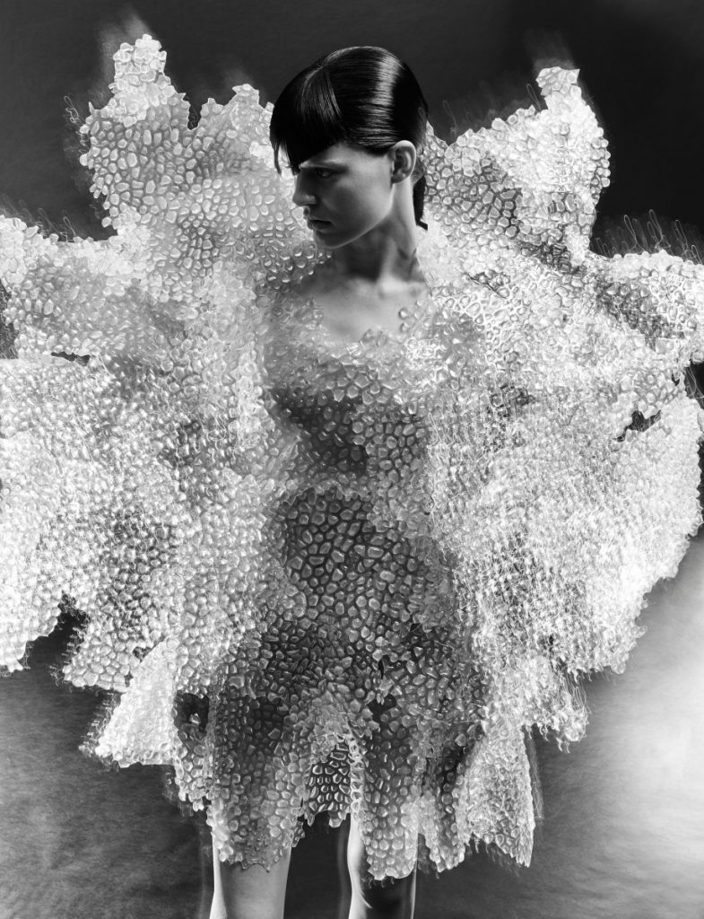 Iris Van Herpen Between the Lines 3D printed couture fashion design. Editioral by Warren du Preez and Nick Thornton Jones