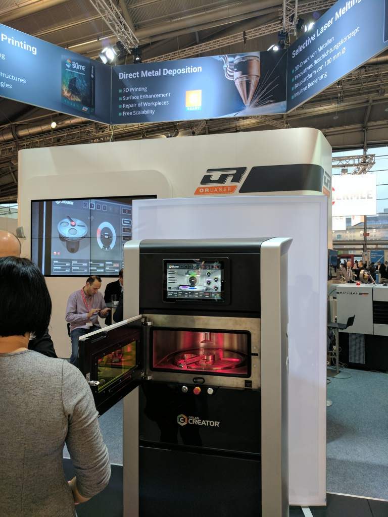 The Orlas Creator metal 3D printer as Formnext 2016. Photo by Michael Petch