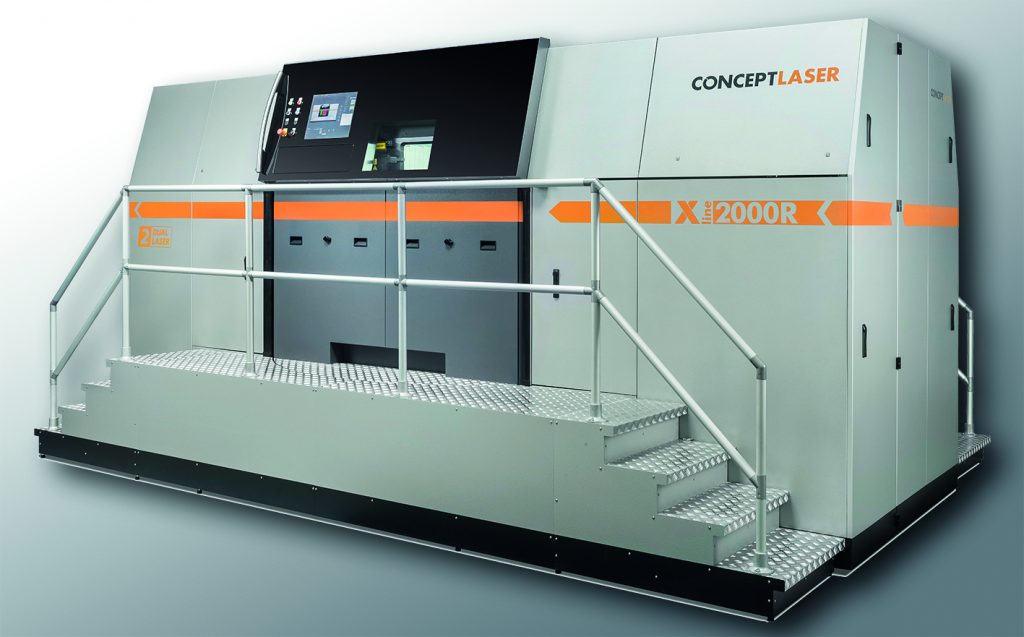 The Concept Laser XLine 2000R machine.  Image via ConceptLaser.