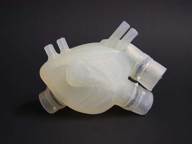 The silicone artificial heart. Image via Zurich Heart.