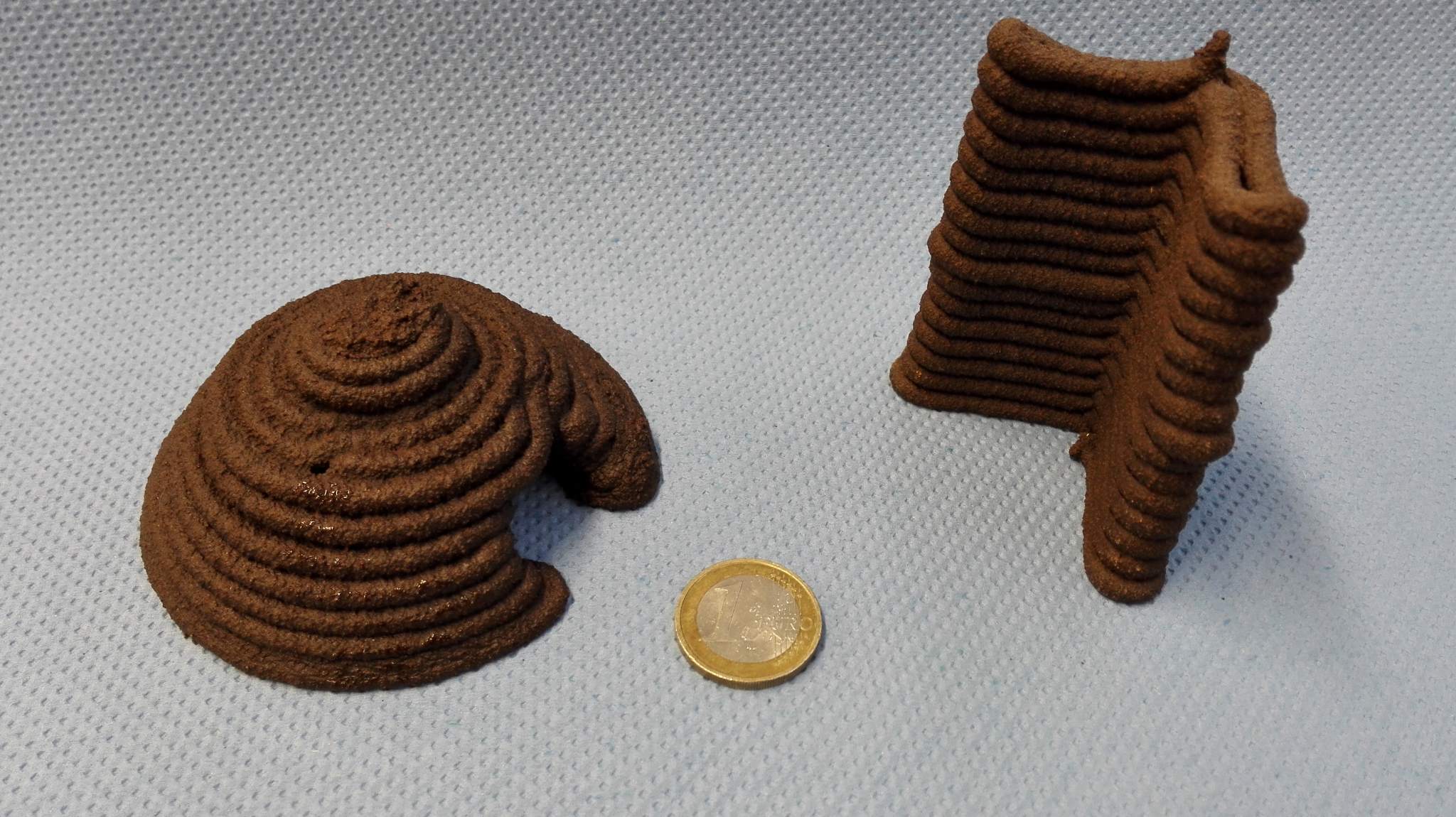 A sample of 3D printed Mars simulate regolith dust. Photo via Fotec/ESA
