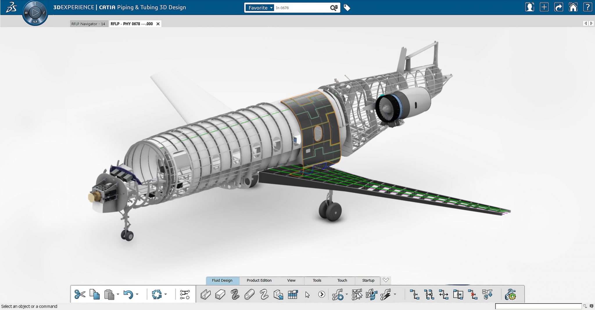 3DEXPERIENCE's aerospace application. Image via Dassault Systèmes.
