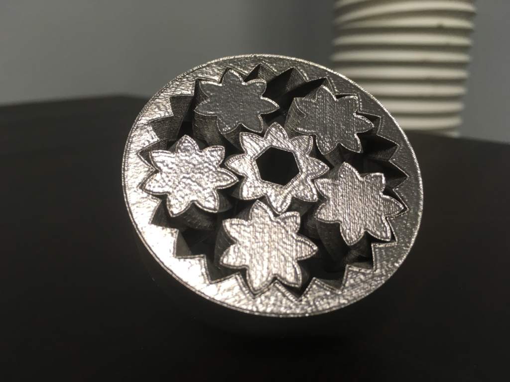 A 3D printed planetary gearset. Photo via Imperial Machine and Tool Co.